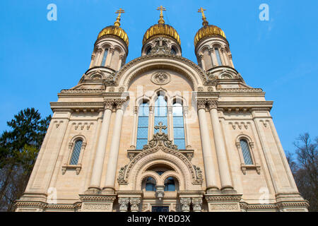 BRD, Assia, Wiesbaden, die Russische Kirche ist die Grabkirche der Grossfürstin Elisabeth Michailovna und ihrem tipo Foto Stock