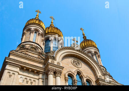 BRD, Assia, Wiesbaden, die Russische Kirche ist die Grabkirche der Grossfürstin Elisabeth Michailovna und ihrem tipo Foto Stock