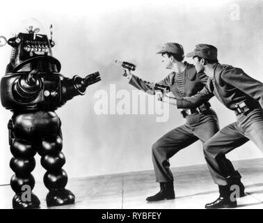 ROBBY IL ROBOT, WARREN Stevens, Leslie Nielsen, PIANETA PROIBITO, 1956 Foto Stock