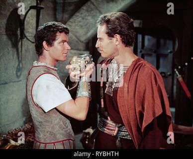 STEPHEN BOYD, Charlton Heston, BEN-HUR, 1959 Foto Stock