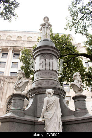 Statua di confederati a Shreveport Louisiana che perso appello federale e sarà preso in giù nel prossimo futuro dopo anni di battaglia legale Foto Stock