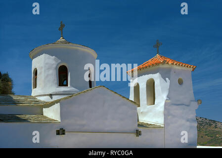 Monastero di San Giorgio di Skyros a Chora l'insediamento principale e capitale dell'isola di Skyros, nel complesso Sporadi, Grecia centrale, Mar Egeo Foto Stock