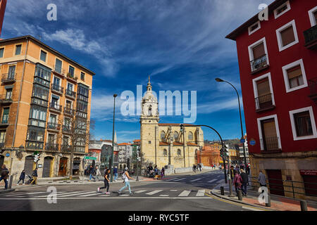 San Anton Chiesa, Bilbao la Vieja, Bilbao, Biscaglia, Paese Basco, Euskadi, Euskal Herria, Spagna, Europa Foto Stock