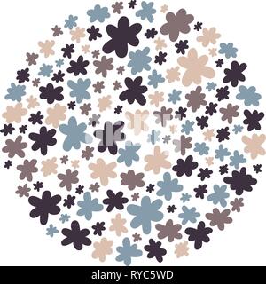 Flower mandala. Vintage di elementi decorativi. Doodle pattern, illustrazione vettoriale. L'Islam, l'Arabo, indiano, turco, Pakistan, cinese, motivi ottomano Illustrazione Vettoriale