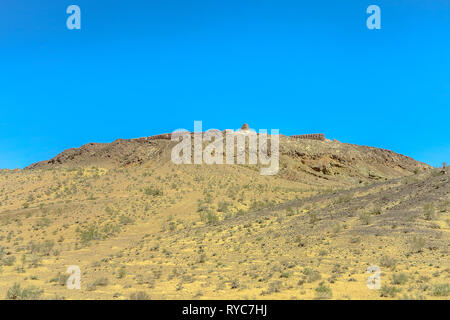 Karakalpakstan Ayaz Kala fortezza rovine mozzafiato del paesaggio pittoresco Viewpoint Foto Stock