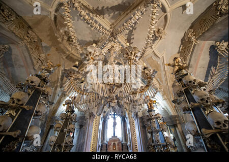 Il Sedlec ossario di osso o di chiesa a Kutná Hora, Praga, Repubblica Ceca Foto Stock