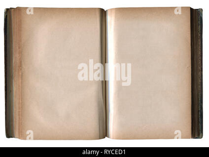 Vecchio libro, pagine vuote, XIX secolo Foto Stock