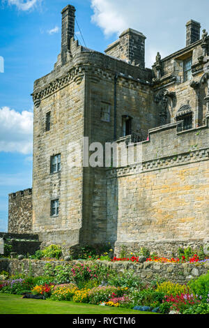 Il palazzo di oltre il Queen Anne giardino, il Castello di Stirling, Stirlingshire, Scotland, Regno Unito Foto Stock