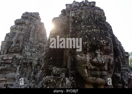 Tempio Bayon ad Angkor in Siem Reap Foto Stock