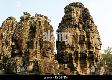 Tempio Bayon ad Angkor in Siem Reap Foto Stock