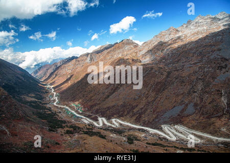 Laghi e paesaggio di Arunachal Pradesh, nord orientale di stato dell India