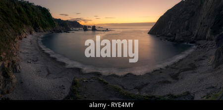 Playa del Silencio in Cudillero (Asturias - Spagna) Foto Stock