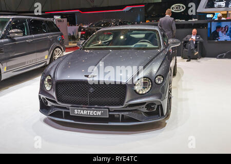 Ginevra / Svizzera - 9 marzo 2019 : Ginevra International Motor Show, Startech della nuova Bentley Continental GT Foto Stock