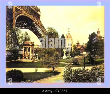 Torre Eiffel, Parigi, Francia, secolo XIX, statua, Parco Foto Stock