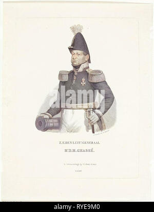 Ritratto di generale David Baron Hendrik Chassé, Franciscus Bernardus Waanders, F.L. Dony & Comp., 1830 Foto Stock