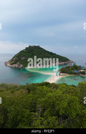 Nang Yuan il parco nazionale sull'isola ad alto angolo di visione, Ko Tao Island, Thailandia Foto Stock