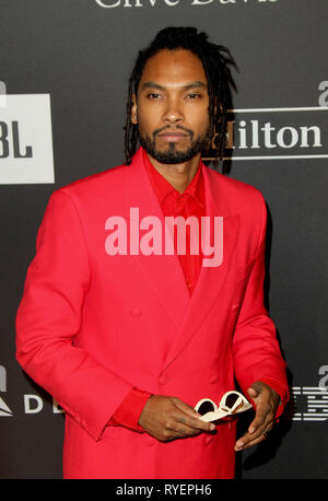 2019 Pre-GRAMMY Gala & GRAMMY salutare per le icone del settore tenutasi presso il Beverly Hilton Hotel di Beverly Hills, la California. Dotato di: Miguel dove: Los Angeles, California, Stati Uniti quando: 09 Feb 2019 Credit: Adriana M. Barraza/WENN.com Foto Stock