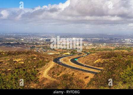 California State Route 73 visto dalla Vista Ridge Park Foto Stock