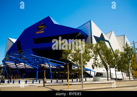 PERTH, AUSTRALIA - Marzo 2, 2019: RAC Arena è un divertimento e arena sportiva costruita nel 2012 e fu disegnato da imprese architettoniche Ashton Raggat Foto Stock