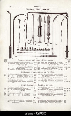 L' Arsenal de L'arte medico | Francese antico catalogo delle forniture mediche circa 1899 Foto Stock