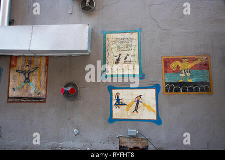 Scene di strada, artwork, vicoli e stradine di Salt Lake City, Utah. Foto Stock