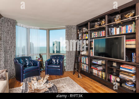 Interno del condominio designer nel quartiere Streeterville Foto Stock