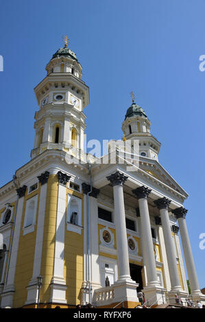 Greco la cattedrale cattolica di Uzhgorod, Ucraina. Costruito nel 1646. Gorog katolikus katedralis Ungvaron. Foto Stock