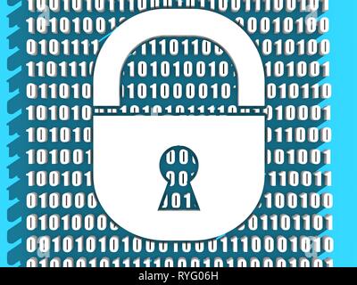 Codice binario sfondo Foto Stock