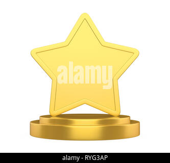 Golden Star Award Trophy isolato Foto Stock