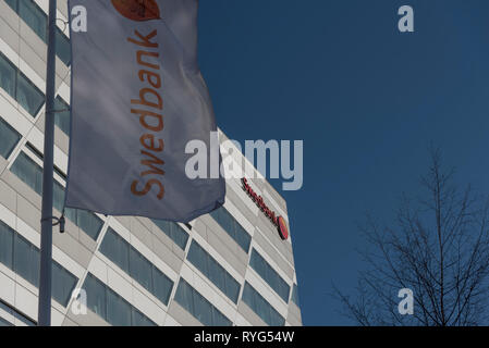 Swedbank sede in Sundbyberg, Stoccolma, Svezia Foto Stock