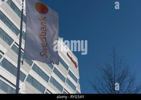 Swedbank sede in Sundbyberg, Stoccolma, Svezia Foto Stock