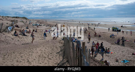 Formby beach, vicino al Liverpool. Foto Stock