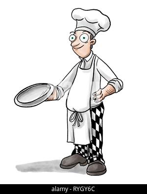 Illustrazione dello Chef Foto Stock