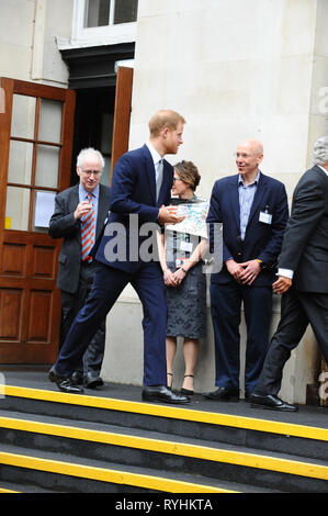 Londra, Regno Unito. Xiv Mar, 2019. Il principe Harry, visto arrivare per i veterani della Salute Mentale conferenza presso il King's College Campus Strand, Londra. Credito: Terry Scott/SOPA Immagini/ZUMA filo/Alamy Live News Foto Stock