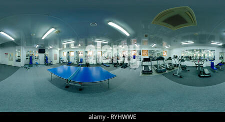 Visualizzazione panoramica a 360 gradi di 360° Angolo di visione perfetta panorama sferica in interior Trainer hall