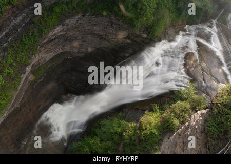 Taughannock superiore scende, Taughannock cade parco dello Stato di New York Foto Stock