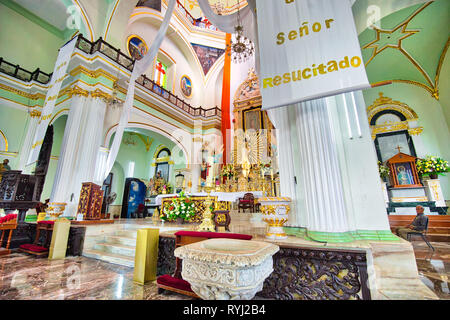 Puerto Vallarta, Messico-20 Aprile 2018: punto di riferimento di Puerto Vallarta in chiesa parrocchiale di Nostra Signora di Guadalupe Foto Stock