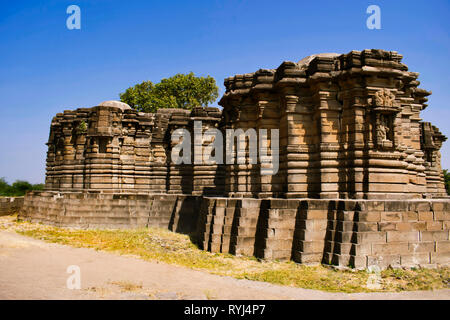 Lato posteriore, Anandeshwar tempio, Finitura impregnante, Daryapur Taluka, Distretto di Amravati, Maharashtra, India. Foto Stock