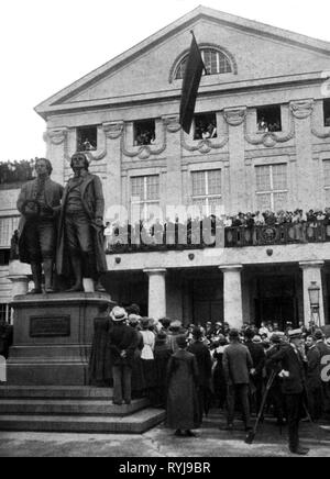 Politica, Governo, Germania, inaugurazione della Friedrich Ebert come Presidente del Reich, Weimar, 21.8.1919, Additional-Rights-Clearance-Info-Not-Available Foto Stock