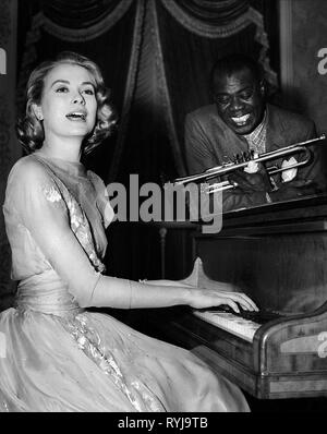 LOUIS ARMSTRONG, Grace Kelly, High Society, 1956 Foto Stock
