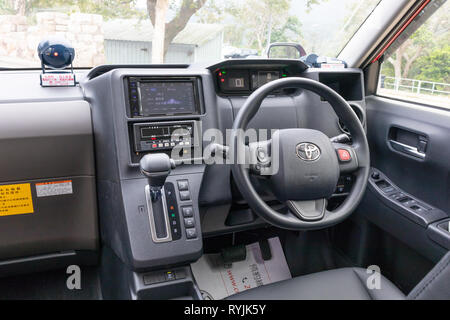 Hong Kong Cina Feb 15, 2019 : Toyota Hong Kong Taxi 2019 Interior Feb 15 2019 a Hong Kong. Foto Stock