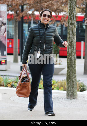 Saira Khan al di fuori di ITV Studios con: Saira Khan dove: Londra, Regno Unito quando: 11 Feb 2019 Credit: rocciosa/WENN.com Foto Stock