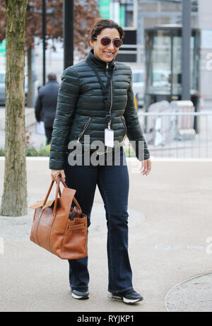 Saira Khan al di fuori di ITV Studios con: Saira Khan dove: Londra, Regno Unito quando: 11 Feb 2019 Credit: rocciosa/WENN.com Foto Stock