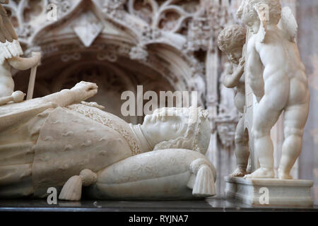 Il monastero reale di Brou. Tomba di Philipert il bello. Bourg en Bresse. La Francia. Foto Stock