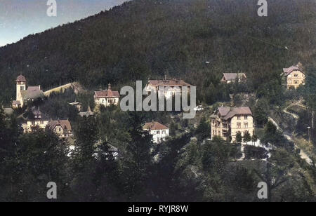 Edifici nel Landkreis Sächsische Schweiz-Osterzgebirge, 1911, Sächsische Schweiz-Osterzgebirge, Kipsdorf, Germania Foto Stock