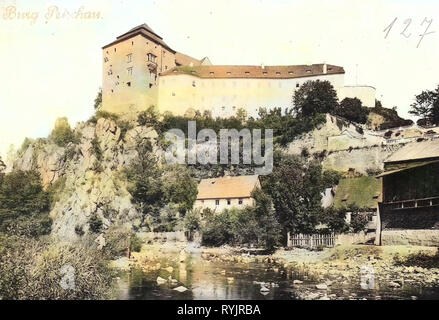 Bečov nad Teplou Castello, 1899, Regione di Karlovy Vary, Petschau, Burg, Repubblica Ceca Foto Stock