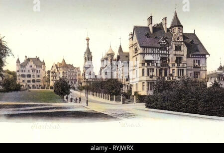 Chiesa ortodossa dei Santi Pietro e Paolo a Karlovy Vary, 1899, Regione di Karlovy Vary, Karlsbad, Westend, Repubblica Ceca Foto Stock