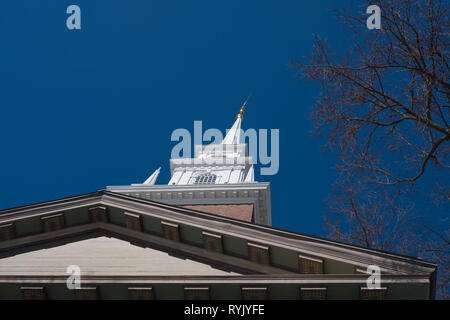 La chiesa commemorativa, 1 Harvard Yard, Cambridge, Massachusetts Foto Stock