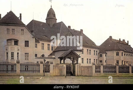 I tribunali in Sassonia, cancelli in Sassonia, Amtsgericht Pegau, 1913, Landkreis Leipzig, Pegau, Königliches Amtsgericht, Germania Foto Stock