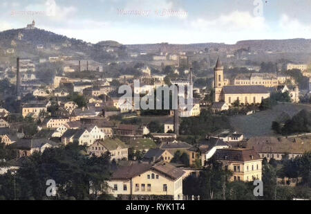 Edifici a Varnsdorf, chiese a Varnsdorf, 1913, Ústí nad Labem Regione, Warnsdorf, Repubblica Ceca Foto Stock